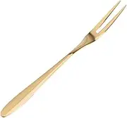 ELAYARD Stainless Steel Dessert Forks Long Handle Two Tine Fruit Forks Stainless Steel for Cake Beefsteak Camping and Daily Use Lightweight and Easy to Clean