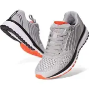 Whitin Lightweight Running Shoe Athletic Walking Sneakers Gray Orange (44) 10.5