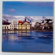 Reykjavik Iceland Ceramic Tile Trivet Coaster Travel Souvenir 4" x 4"