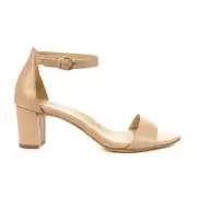 Naturalizer Vera Creme Brulee Leather Heeled Sandals