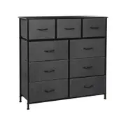 Levede 9 Chest of Drawers Storage Cabinet Tower Dresser Tallboy Drawer Retro
