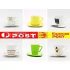 1-6 Sets Ceramic Coffee Mug Espresso Tea Water Cup With Saucer Creative Pattern