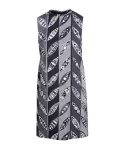 Emilio Pucci Patterned Silk Dress IT40 Gray