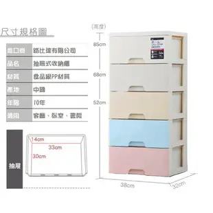 環保無毒塑膠收納 抽屜櫃抽屜架歐風 帶輪收納櫃 床頭櫃 層櫃 三層/四層/五層 HA318