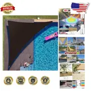 Heavy Duty Brown Triangle Shade Sail - 24' x 24' x 33.9' with 3-