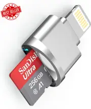 [MFi Certified] Lightning to Micro SD Card Reader for iPhone/iPad, iOS 13+