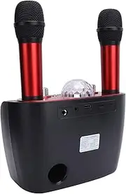 XUMIUZIY Portable Karaoke,Home Karaoke Portable Speaker with Handheld Microphone Wireless Speaker System,Good Sound Quality,Strong Sound Quality (Red S201-Shuangmai)