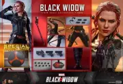 Free shipping HOTTOYS Hot Toys 1 6 Black Widow Black Widow with bonus a