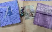 Sweet Junk Journal inserts filled with ephemera and fussy cuts, dangle