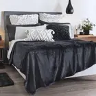 JESSICA BLACK SOLID COLOR LIGHT BLANKET VERY SOFTY AND WARM THROW SIZE