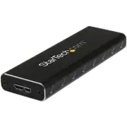StarTech.com Drive Enclosure SATA/600, M.2 - USB 3.0 Micro-B Host Interface - UASP Support External - Black