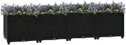 Raised Garden Bed, Elevated Planter Box Plant Container 160x40x38 cm Polypropylene