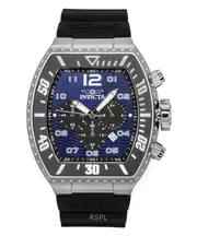 Invicta Pro Diver Zager INV47281 Quartz Men's Watch Chronograph GMT Date Display Silicone Strap Blue Dial 100M