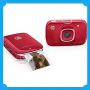 HP Sprocket 2-in-1 Zink Portable Photo Printer+5MP Instant Camera RED [2FB98A]