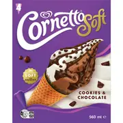 Cornetto Soft Cookies & Chocolate 4 pack