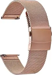 [GBAGVSYK] Quick Release Stainless Steel Mesh Watch Band 12 14 16 18 20 22 24mm Unisex Watch Band Replacement Strap For Traditional Or Smart Watch Band