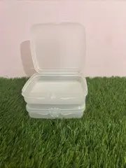 Set Of 2 Tupperware Sandwich Keepers Clear New In Package.
