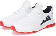 Fusion EVO Men's Golf Spikeless Shoes, Puma White/Deep Navy/Puma Red, 25.5 cm