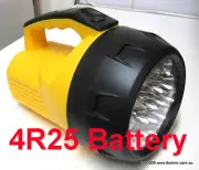 Powerful 16Led Torch Waterproof Using 6V large 4R25 Battery Continue light 160hr