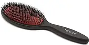[Fendrihan] Genuine Boar Bristle and Nylon Hair Brush and Scalp Massager, Lacquered Beechwood MADE IN GERMANY Medium Red