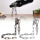 Floating Steel Link Chain Wine Bottle Rack Holder Creative Wine Rack Ornament