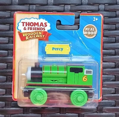 NIP~Thomas & Friends~PERCY ~# 6 Wooden Railway Train Engine ~2011 TOMY