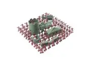 100PCS 4CM Army Combat Men Kid Toy Soldiers Military Plastic Figurine Action Figure