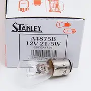 Stanley A4875B 12V 21/5W S25 BAY15d Clear Auto Bulb Plain Box