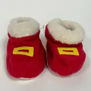 Russ Berrie Jingle Bell Babies Booties with No Slip Bottoms Red White Yellow