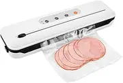 [toprime] Vacuum Sealer Machine, 80kPa Powerful Food Sealer Built-in Cutter with Sealing Bag and Hose, Vacuum Air Sealing System for Food Storage and Sous Vide