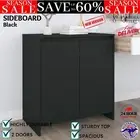 Sideboard Buffet Side Cabinet Storage Dressing Table Cupboard Shelf Black