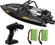 SOWOFA Remote Control Off-Road Boat Model Eddy Current Jet high-Speed Remote Control Speedboat 15-20km/hH156 with Lights Off-Road Speedboat (Dual Battery)