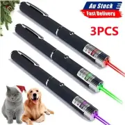 3 Pack Laser Pointer Pen Red Green Blue Light Visible Beam Lazer for Pet Office