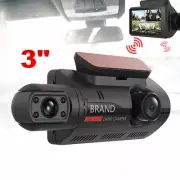 HD 1080P 3in Dual Lens HD Car DVR Rearview Video Dash Cam Recorder Camera