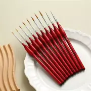 9pcs Paint Brushes Professional Sable Hair Miniature Art Nail For Fine Detailing