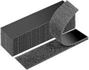 16 Sets Sticky Velcro Tape, Velcro Strips Display Dots is Suitable for Offices, Home Carpets, Sofa Cushions, Etc.Heavy-Duty Double-Sided Adhesive Tape(10 X 2.5 Cm Black) (Black, 10 * 2.5cm)