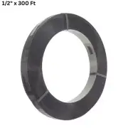 Steel Pallet Strapping Roll 1/2" x 300 Ft Coil Standard Duty Black