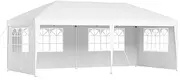 Instahut 3x6 Marquee Gazebo, Camping Tent Wedding Gazebos Garden Shed Outdoor Party Canopy Patio Carport Car, White 4 Window Wall Carry Bag Water Resistant