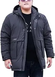 [Generic] Men Thicken Warm Plus Size Winter Down Parkas Hoodies Coats Loose Casual Windproof Insulated Outwear