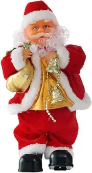 Decorations Dancing and singing Santa Claus, battery operated musical doll, Santa Claus plush toy without battery