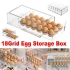 Stackable Egg Storage Box 18Compartment Drawer forKitchen Refrigerator Organizer