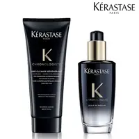 在飛比找樂天市場購物網優惠-【Kerastase 巴黎卡詩】 黑鑽極萃逆時亮澤組 (髮浴