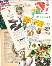 Scrap Paper Pack, Christmas Ephemera, Stamps, for Junk Journals etc. 40+ Pieces