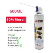 Compressed Air Duster Cleaner 600ML Can for Laptop PC Keyboard Camera TV