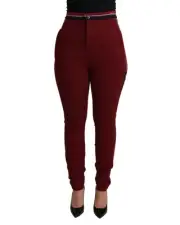 Dolce & Gabbana Casual Trousers Side Stripe Style Women Red Pants