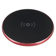 Qi Wireless Aluminum Alloy Desktop Charger Pad for Samsung S8 Note 8 iPhone 8 Plus RED COLOR