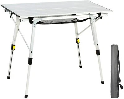 PORTAL Outdoor Folding Picnic Camping Table with Aluminum Legs Adjustable height