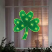Lighted St. Patrick's Day Shimmer Shamrock Window/Wall/Door/Yard Decor FREE SHIP