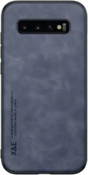 Samsung S10E Magnetic Leather Luxury Suede Blue Case Cover