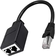 Ximinwzm RJ45 Ethernet Port Splitter Adapter 1 to 2, Gigabit Network Cable Splitter Adapter for Home and Office Internet